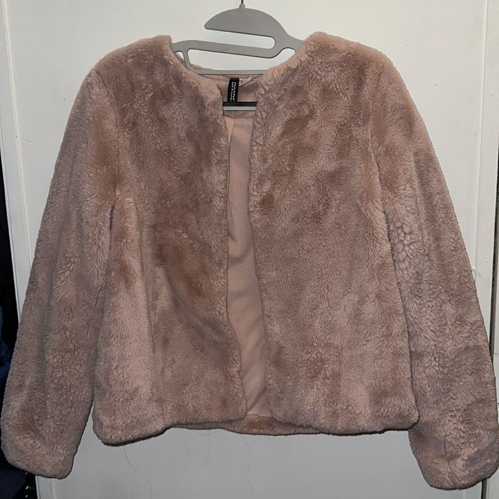 Pink Faux Fur Coat